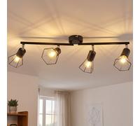 Globo LED Deckenlampe Deckenleuchte 4 Luci Nero Metallo 70 cm [EEK: F]