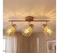 Globo LED Deckenlampe Schwenkbar 3 Luci Metallo L 50 cm Marrone