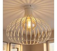 Globo LED Deckenleuchte Deckenlampe Gitter Metall D 40 cm Creme Warmweiß
