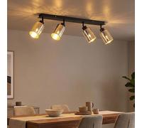 Globo LED Deckenstrahler Deckenleuchte 4 Luci Schwenkbar Nero Metallo L86cm