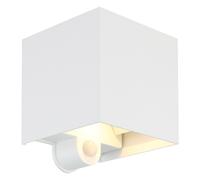 Globo LED Lampada Da Parete Esterna Rilevatore Movimento IP54 Bianco Alluminio