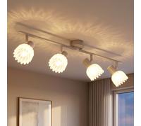 Globo LED Plafoniera Beige 4 Luci Regolabile 70 cm Deckenlampe