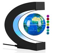 Globo levitante con luci LED, globo magnetico mutevole multicolore a levitazione rotante con mappa del mondo galleggiante lampada globo ufficio casa scrivania decorazione gadget per amico