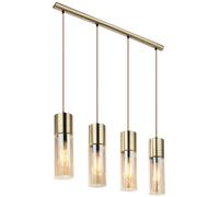 Globo Lighting Annika lampada sospesa 4x25 W ottone-ambra 21000-4HM