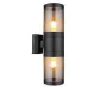 Globo Lighting Lampada da parete per esterni Xeloo 2x60 W nero-fumé 32014-2BS