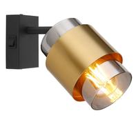 Globo Lighting Milley lampada da parete 1x40 W nero-ottone-fumé 15560-1
