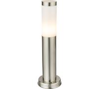 Luce con Piedistallo Lampione Esterni Acciaio Inox Piantana Dissuasore Argento