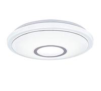GLOBO LIGHTING CONNOR 41386-16, lampada da soffitto in metallo bianco, acrilico opale, anello cromato, decorazione luccicante