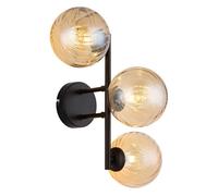 Globo Lighting Conor lampada a parete 3x4 W nero-ambra 56146W