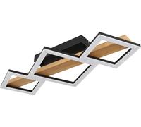 Globo Lighting Dustin lampada da soffitto 3x29 W nero-legno 67288D1