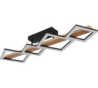 Globo Lighting Dustin lampada da soffitto 4x35 W nero-legno 67288D2