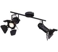 Lampada Da Soffitto Spotlampada Proiettore Retro Lampada Da Camera Movibile Nera [EEK: Inaditato]