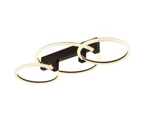 Globo Lighting Fletcher lampada da soffitto 3x40 W nero-trasparente 48050D2S