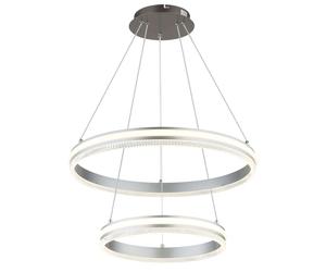 Globo Lighting Francine lampada sospesa 2x60 W grigio/cenere-argento 67377-60H