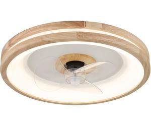 Globo Lighting Gatian lampada ventilatore da soffitto 1x30 W bianco-legno 03650