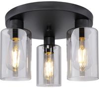 Globo Lighting Hadera lampada da soffitto 3x60 W nero-fumé 15465-3D