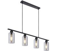 Globo Lighting Hadera lampada sospesa 4x60 W nero-fumé 15465-4H