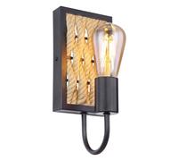 Globo Lighting Halia lampada a parete 1x60 W nero-marrone 15679W