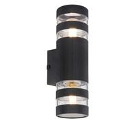 Globo Lighting Hayes lampada a parete 2x10 W nero-trasparente 78260S