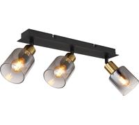Globo Lighting Hollys lampada da soffitto 3x40 W nero-oro 54310-3