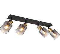 Globo Lighting Hollys lampada da soffitto 4x40 W nero-oro 54310-4