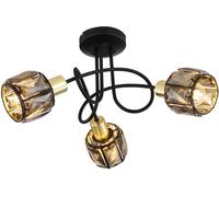 Globo Lighting Indiana lampada da soffitto 3x40 W nero-fumé-oro 54357-3B