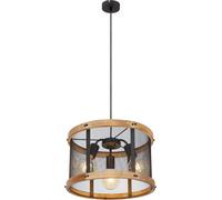 Globo Lighting Jeanie lampada sospesa 3x40 W nero-legno 15661H1