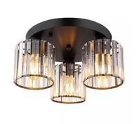 Globo Lighting Jordana lampada da soffitto 3x60 W nero-trasparente 15742-3D