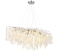 Globo Lighting Kinga lampada sospesa x40 W trasparente-argento 64141H2