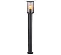 Globo Lampione Gracey, altezza 100 cm, nero, acciaio inossidabile, IP54 Globo