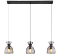 Globo Lighting Massey lampada sospesa 3x40 W nero-fumé 15769S-3