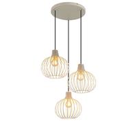 Lampadario Suspeso In Metallo Color Crema Dimmerabile H 120 Cm [EEK: Non valutato]