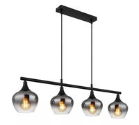 Globo Lighting Maxy lampada sospesa 4x40 W nero-fumé 15548-4H1