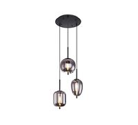 Globo Lighting Blacky lampada a sospensione E14 3 x 40 W Ø 46 cm, 15345-3, Blacky [Lampade per Interni > Lampade a Sospensione]