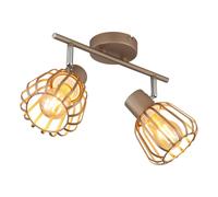 Globo Lighting Olin lampada a parete 2x40 W marrone 54663-2