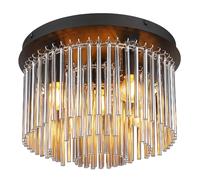 GLOBO LIGHTING Plafoniera a Soffitto Gorley Nero e Cromo 15698D