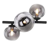Globo Lighting Riha lampada da parete 3x3.5 W nero-fumé 56133-3W