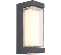 Globo Lighting Plixon lampada da parete per esterni 1x12 W bianco-trasparente-antracite 34316