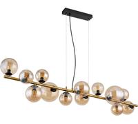Globo Lighting Riha lampada sospesa x3.5 W nero-ottone-ambra 56135-13H