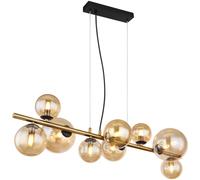 Globo Lighting Riha lampada sospesa x3.5 W nero-ottone-ambra 56135-9H