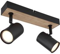 Globo Lighting Robby lampada da soffitto 2x35 W nero-legno 57911-2BW
