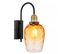 Globo Lighting Salvy lampada a parete 1x60 W nero-ambra 15786W
