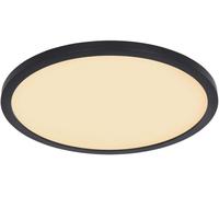 Plafoniera Lampada da Bagno Umidità Retroilluminato Dimmerabile Nero Rotondo LED [EEK: Inaditato]