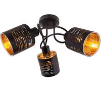 Globo Lighting Tunno lampada da soffitto 3x15 W nero-oro 15342-3D