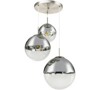 Globo Lighting Varus lampada sospesa 3x40 W cromo-trasparente 15851-3