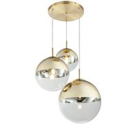 Globo Lighting Varus lampada sospesa 3x40 W trasparente-oro 15855-3