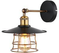 Globo Lighting Viejo lampada da parete 1x60 W nero-rame 15086BW