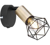 Globo Lighting Xara I lampada da parete 1x40 W nero-ottone 54802S-1AB