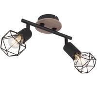 Globo Lighting Xara I lampada da soffitto 2x40 W nero-legno 54802S-2H