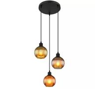 Globo Lighting Zumba lampada sospesa 3x25 W nero-multicolore 15638-3